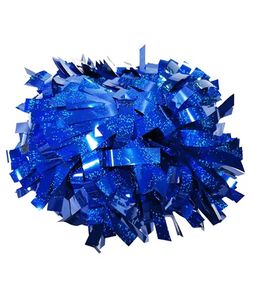 Metallic Blue Cheer Pom Poms (Pair) | Zing Zest